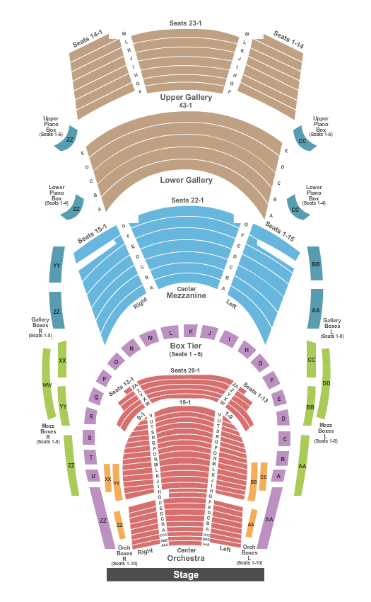 Bass Hall The Notebook Seating Chart